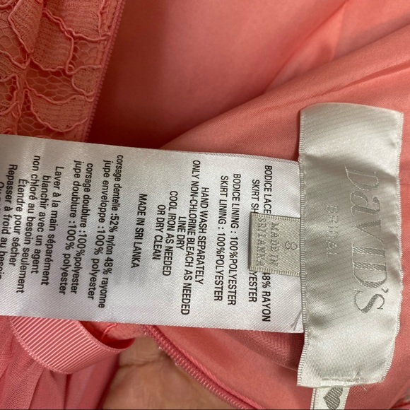 David’s Bridal Bridesmaid Dress - Parfait - Picture 3 of 4